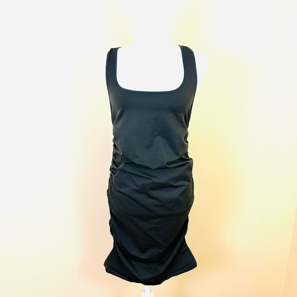 BLANQI Dark Green Square Neck Comfort Support Mini Maternity Dress (M/L) - Picture 8 of 14